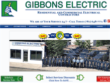 Tablet Screenshot of gibbonselectric.com